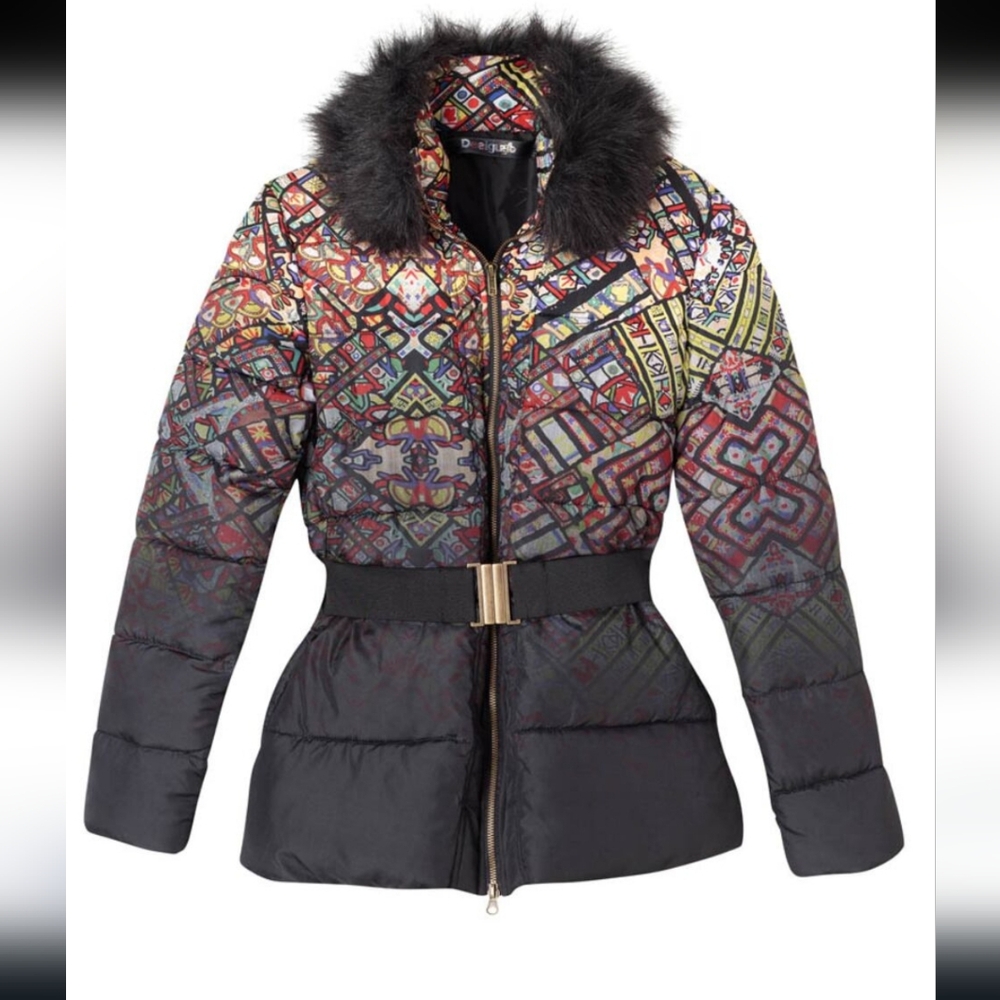 Desigual Winter Jacket EUC Size 42 (10 USA)